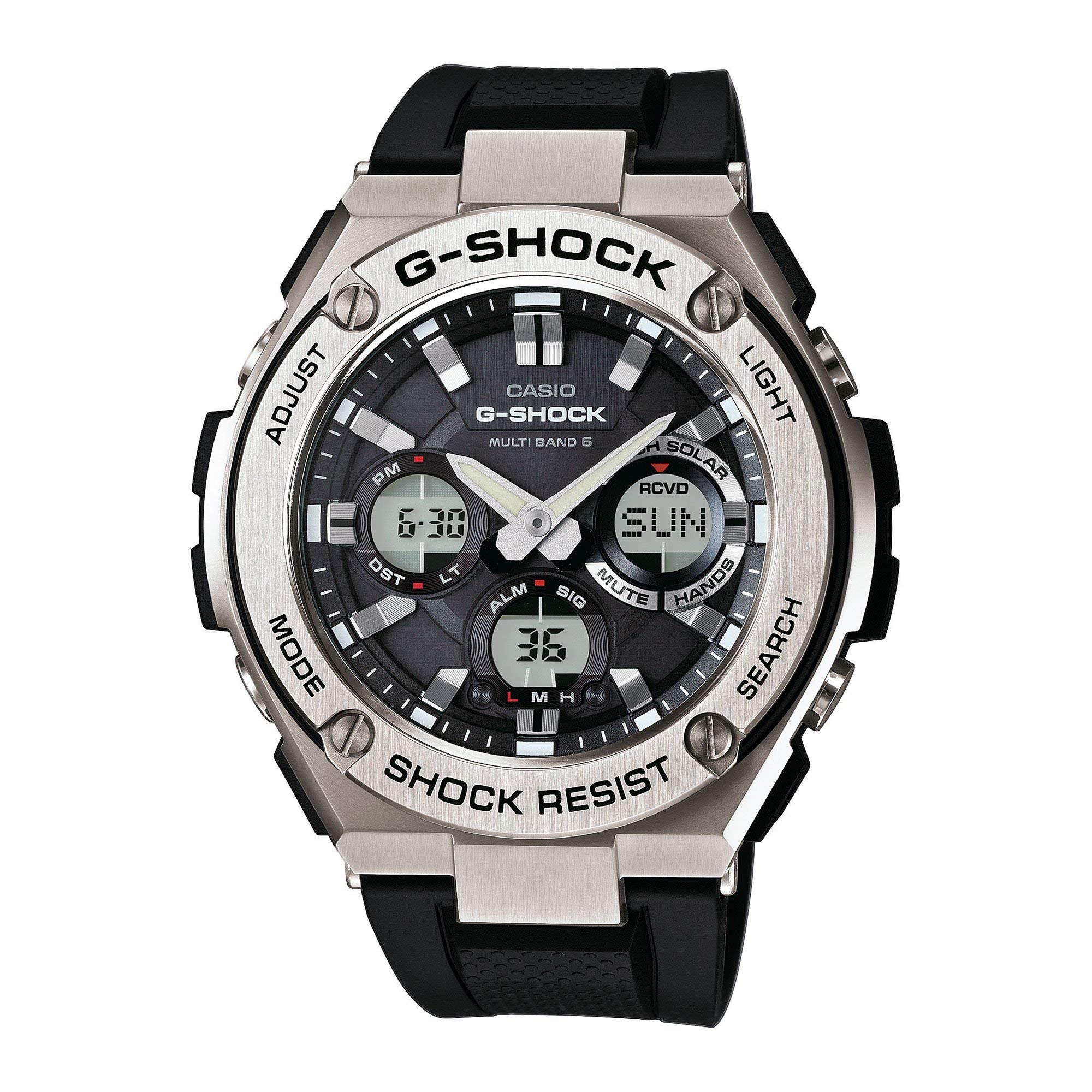 CASIO Herren Analog-Digital Uhr mit Harz Armband GST-W110-1AER