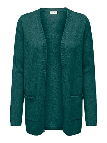 JdY Damen JDYMARCO L/S Open Cardigan KNT NOOS Strickjacke, Atlantic Deep/Detail:Melange, XS