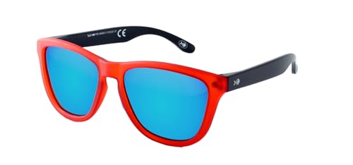 NAIF Unisex Magaluf Sonnenbrille, Rot & Schwarz, matt