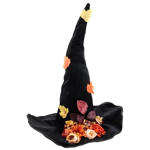 Elnwnnkc Verdrehter Halloween Hexenhut Cosplay Zaubererhut Vintage Kostüm Cloche Festival Hexenhut