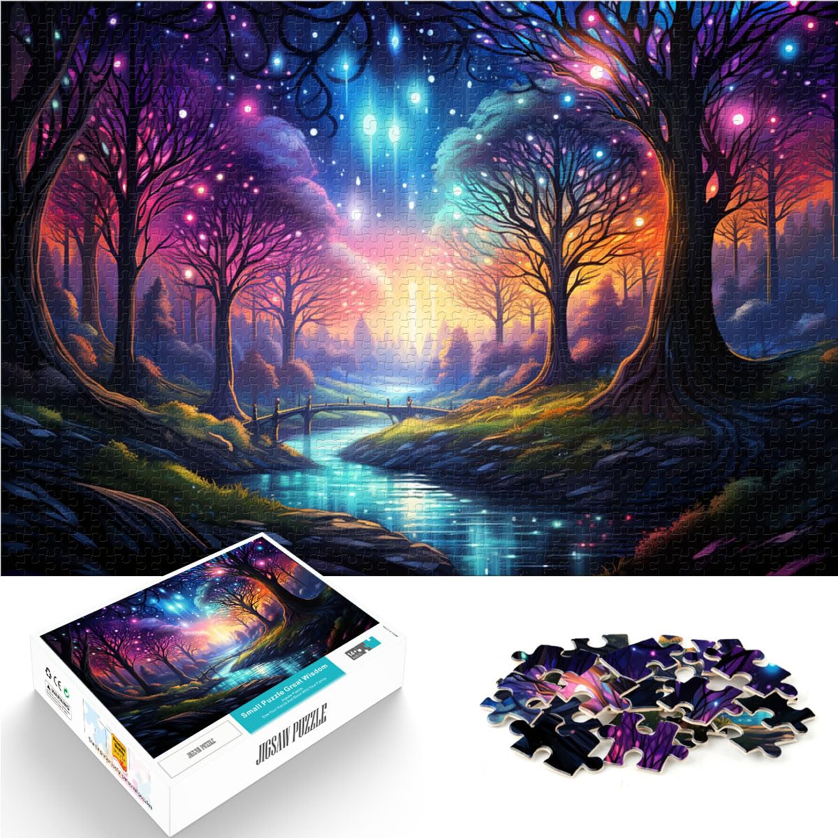 Spielzeug-Puzzle, schöne Landschaft, 1000 Teile, Holzpuzzle, jedes Teil ist einzigartig – anspruchsvolles, unterhaltsames Spiel für die ganze Familie, 1000 Teile (50 x 75 cm)