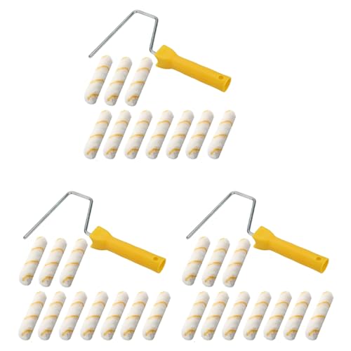 Toranysadecegumy 33-teiliges Schaumstoffrollerpinsel-Set, 15,2 cm, Farbroller-Nachfüllungen, Farbrollerabdeckungen, Reparatur, Farbroller-Kits