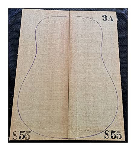 Gitarrenkorpus unfertig 1 Satz AAA Klaue Muster Sitka Fichte Massivholz Gitarre Panel Material Gitarre Wartung Material 540 * 220 * 4, 5 Mm (Color : S55)