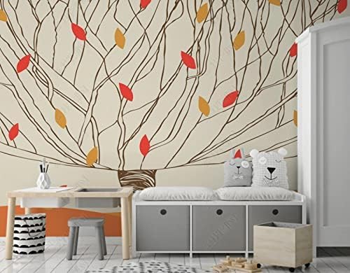 XLMING Waldgebiet Pattern Big Tree Wand Küche Esszimmer Arbeitszimmer Wohnzimmer TV Hintergrund Wand 3D Tapete-300cm×210cm