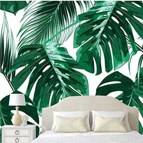 XLMING Grünes Bananenblatt Rainforest Leaf 3D Tapeten Home Esszimmer Sofa Schlafzimmer Wohnzimmer TV Hintergrund-200cm×140cm