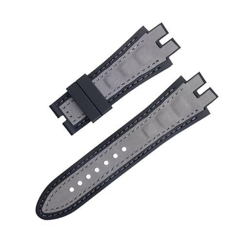 IOTUP Uhrenarmband für die Excalibur-Serie, 28 mm, Nubukleder, Silikon-Uhrenarmband, Zubehör, passend für Roger Dubuis, 28mm, Achat