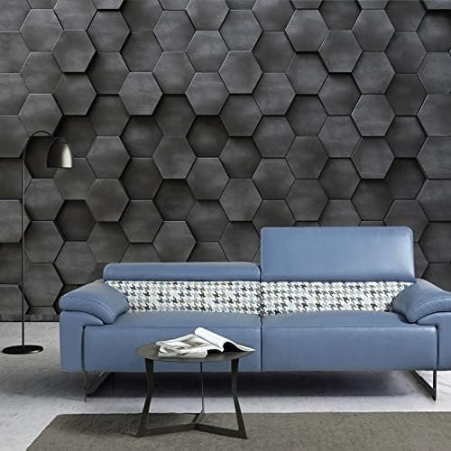 XLMING Abstrakte Geometrie 3D Tapete Home Dekoration Wohnzimmer Sofa Schlafzimmer Tv Hintergrund Wand-250cm×170cm