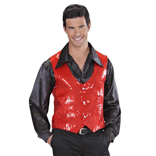 Mens "RED SEQUIN VEST" - (M)