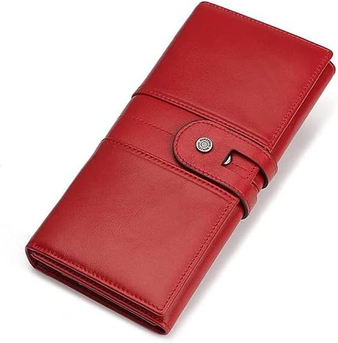 VSULZVNU Damengeldbörse mit hoher Kapazität, Leder, lange Clutch, Geldbörse, handliche Geldtasche, Mädchen, Münzbörse (Farbe: A, Größe: 19 x 9,5 cm), A, 19*9.5cm