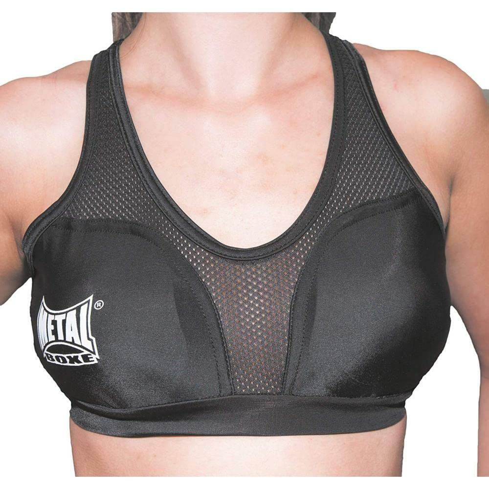 METAL BOXE Brassiere Avec COQUES Protege POITRINE Noir XS