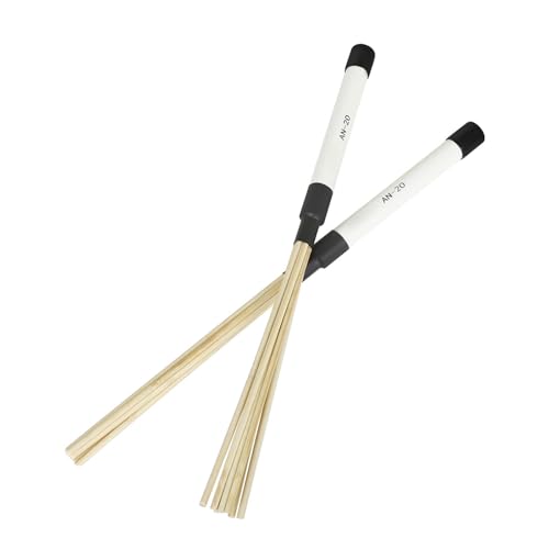 1 Paar Drumsticks Bürsten 20 Bambusdübel Stangen Schlagzeugbürste Standard Multi-Rod Bundle Sticks Musikinstrument Zubehör Rods Drum Brushes Percussion