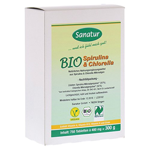 BIOSPIRULINA & Biochlorella 2 in 1 Tabl., 750 St