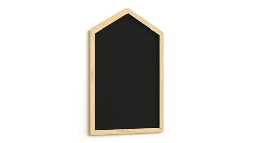 ALLboards Kreidetafel Magnetisch Häuschen Hausform Haus mit Naturholzrahmen 90x60cm, Magnetische Tafel Whiteboard für Kinder Magnettafel für Kinderzimmer in Hausform Schwarz, Kreide, Memoboard