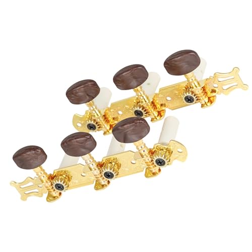 Strings Tuning Pegs Mechaniken Für Gitarre Offene dreireihige Knöpfe für klassische Akustikgitarre, goldener Kunststoff-Säulen-Achat-Kopf, Gitarrenteile