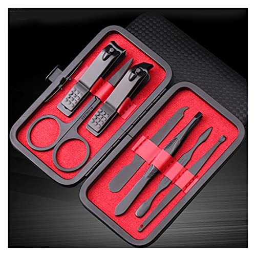 Zehennagelknipser Nagelclipper Set Maniküreschneider Black Nail Clipers 15 Stück Kombination 7 Stücke Maniküre Cutters Tools Accessoires Nagelknipser-Set (Color : 7 Manicure Cutter)