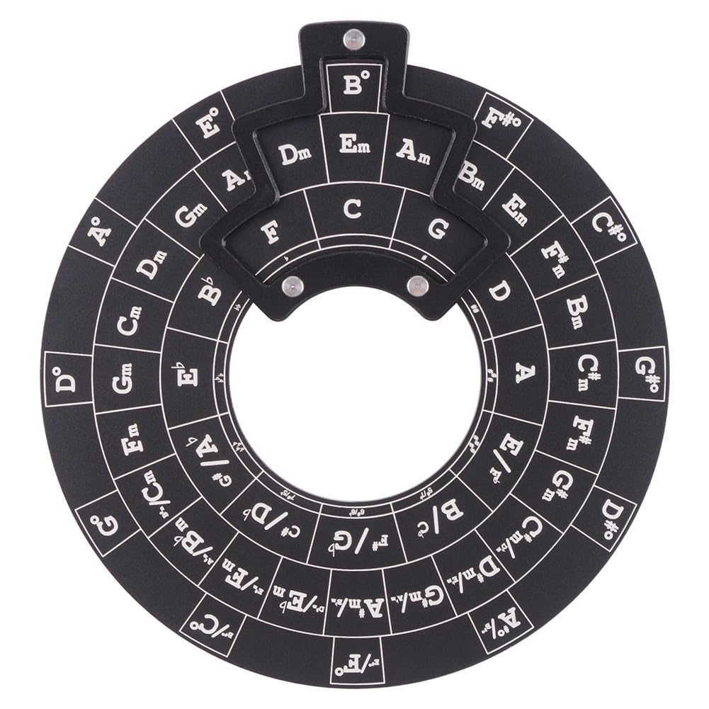 Pcivzxam Gitarrenakkord-Roulette, Quintenzirkel, Akkord-Lerntool, Musikkreis, Bass, Klavier,