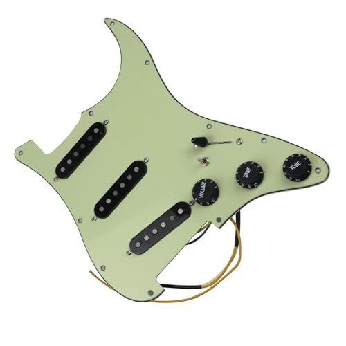 Standard-Pickguard-Tonabnehmer 7-Wege-Typ, voll bestücktes, vorverdrahtetes Schlagbrett, SSS-Single-Coil-Tonabnehmer, exquisites Set für E-Gitarre (Color : J)