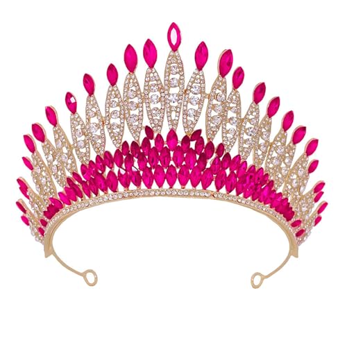 Zdprkqzvz Braut Kopfschmuck Mit Schimmernden Strasssteinen Bunten Kristallen Tiaras Für Hochzeiten Und Partys Eleganter Haarschmuck Für Frauen