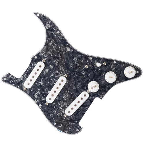 Standard-Pickguard-Tonabnehmer SSS E-Gitarren-Schlagbrett-Tonabnehmer, Standard-Gitarre, praktisches Schlagbrett-Zubehör (Color : 2)