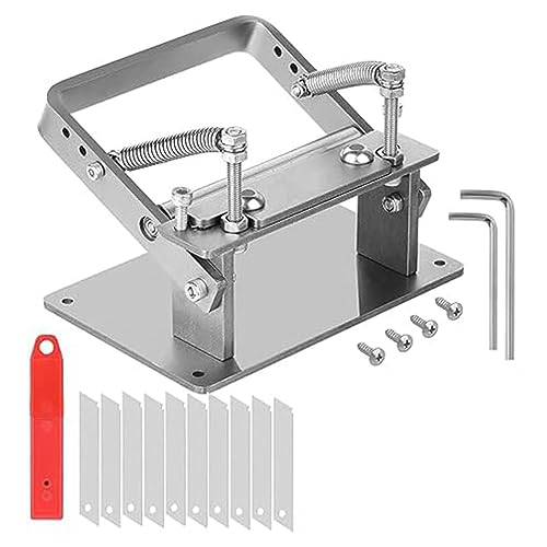 Richeyty Manueller Ledertrenner, Lederschälgerät, Lederschälwerkzeug, mit Klinge, für DIY-Lederarbeiten