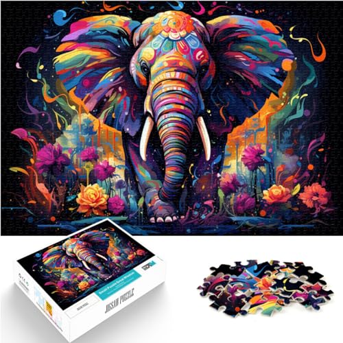 Puzzlespiel Elefant 1000 Teile Puzzle für Erwachsene Holzpuzzle Familienspiel Stressabbau Schwieriges Herausforderungspuzzle 1000 Teile (50 x 75 cm)