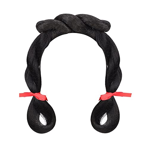 Haarknoten Hanfu Antikes Kostüm Cosplay Haarknoten Prinzessin Haarknoten Cosplay Perücke for Frauen Chinesische alte traditionelle schwarze Haarzöpfe Chignon Synthetik Haarschmuck Damen (Color : 003