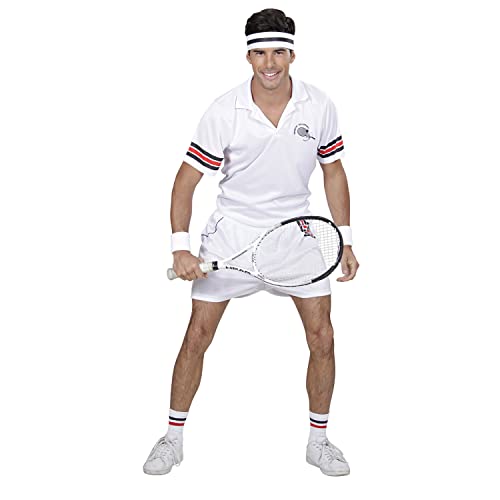 Widmann 11003337 Erwachsenenkostüm Tennis Player, Weiß, XL