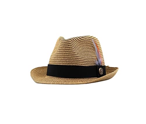 YIHANSS Sonnenhut Strandhut Sommer Strandhut Damen Casual Jazzhut Herren Marke Gentleman Strohhut Strohhut Hüte