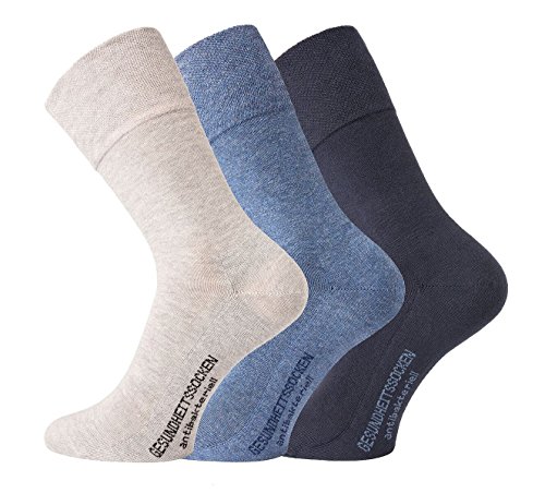 TippTexx24 6 Paar Premium Socken mit antibakterieller Ausstattung (43-46, blau-Töne)