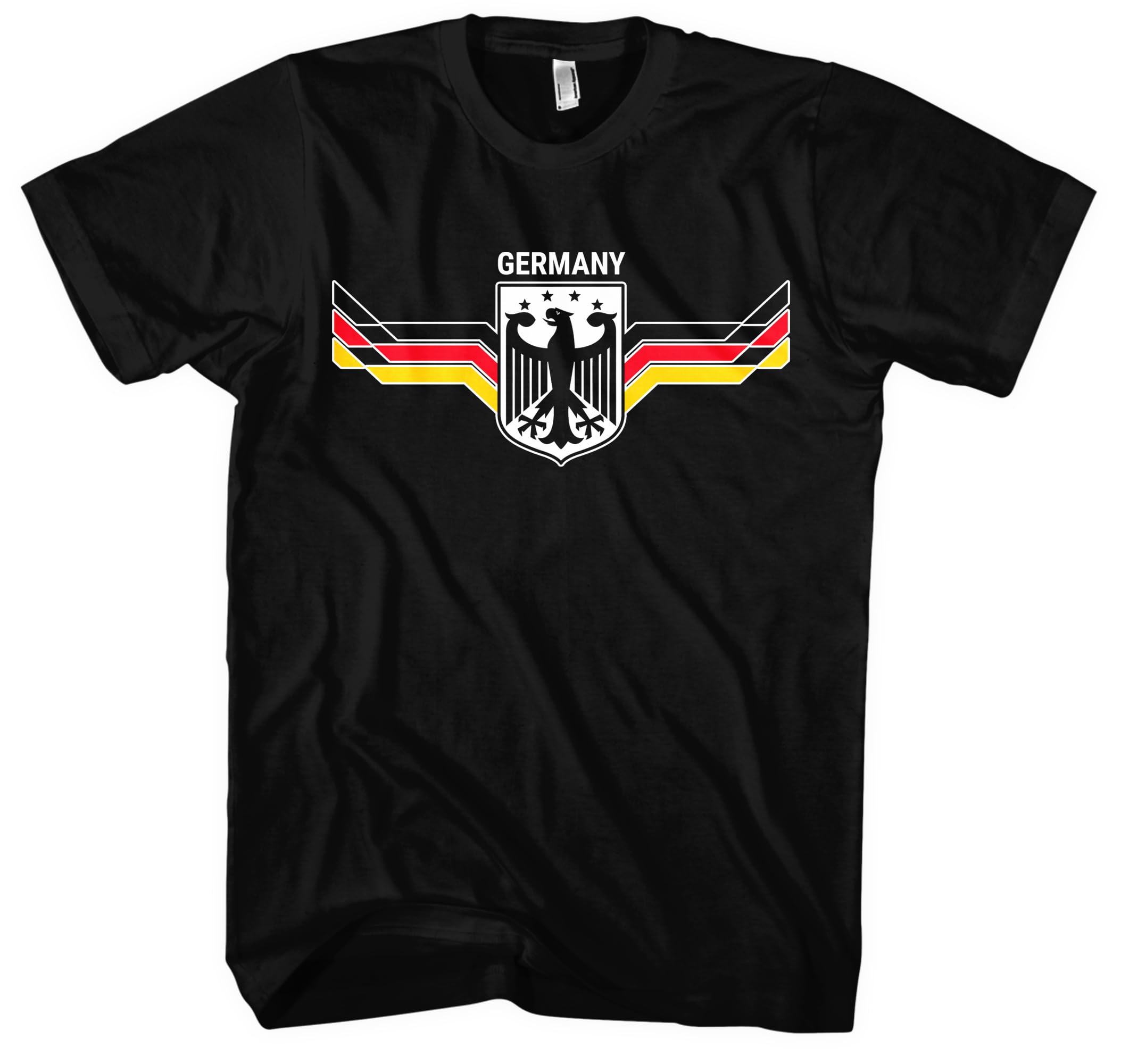 Deutschland Herren T-Shirt | Germany Fußball Deutschland Trikot Deutschland Shirt EM WM Deutschland Flagge Tshirt | M6 Schwarz (3XL)