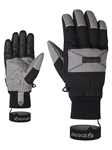 Ziener Herren Gendo Ski-Handschuhe / Wintersport | atmungsaktiv, wasserdicht, trendig, Black, 10