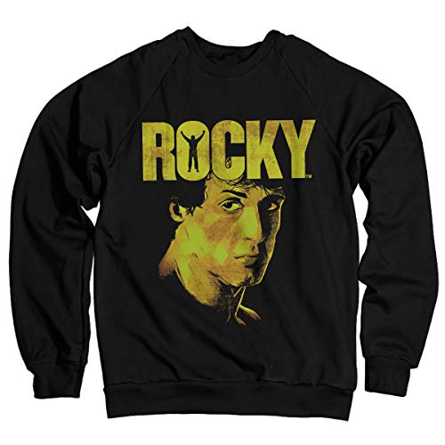 Rocky Offizielles Lizenzprodukt Sylvester Stallone Sweatshirt (Schwarz) Medium