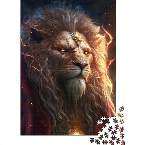 Thunder Lions Puzzle 1000 Teile für Erwachsene, Holzpuzzle, Puzzle für Erwachsene, Teenager, für Erwachsene, Puzzle-Geschenke, 75 x 50 cm