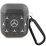 Mercedes MEA28DPMGS Hülle für AirPods 1/2 Cover Schwarz Large Star Pattern