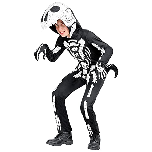 "T-REX SKELETON" (hooded overalls with mask) - (136 cm/ 7-9 Years)