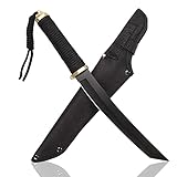 Tanto SCHWARZER Samurai Edition - 35cm Messer schwarz, Gold - Katana - Samuraischwert klein inklusive Messerscheide