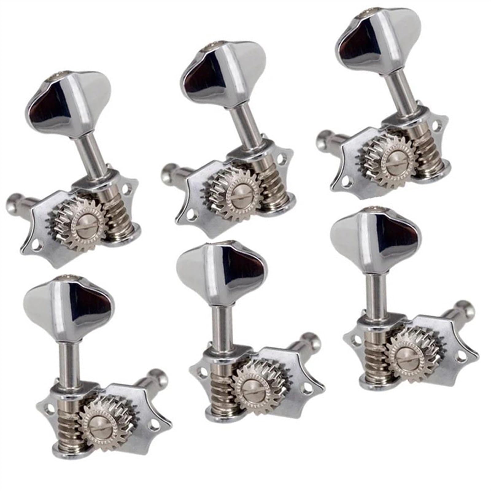 Strings Tuning Pegs Mechaniken Für Gitarre 6 Stück 3L3R Stimmwirbel, Stimmkopfknopf, Stimmschlüssel, geeignet für Akustik- oder E-Gitarre