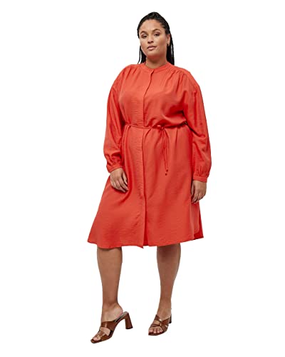 Peppercorn Mirinda Harmonia Shirt Kleid Kurve | Kleid Damen In Orange | Frühling Kleid Damen Elegant | Größe 54