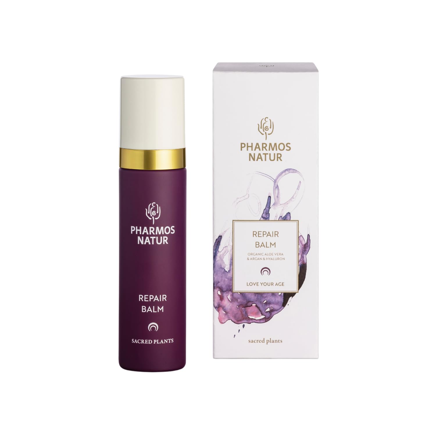 Pharmos Natur Repair Balm Love Your Age 50ml - Hautpflege Naturkosmetik mit Hyaluron und Bio Aloe Vera - Für trockene Haut und Mischhaut - Feuchtigkeitspflege für morgens und abends