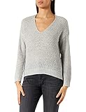 JDY Damen JDYNEW Megan L/S KNT NOOS Pullover, Cloud Dancer/Detail:W. Black PLY, XL