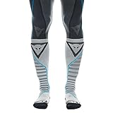 Dainese Dry Long Socks, Motorrad Socken Lang Sommer, für Damen und Herren, Schwarz/Blau, EU 42-44