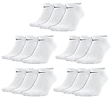 15 Paar Nike Sneakersocken Sneaker Füßlinge Socken no show SX2554 socks schwarz weiss grau, Größe:L, Farbe:Weiss