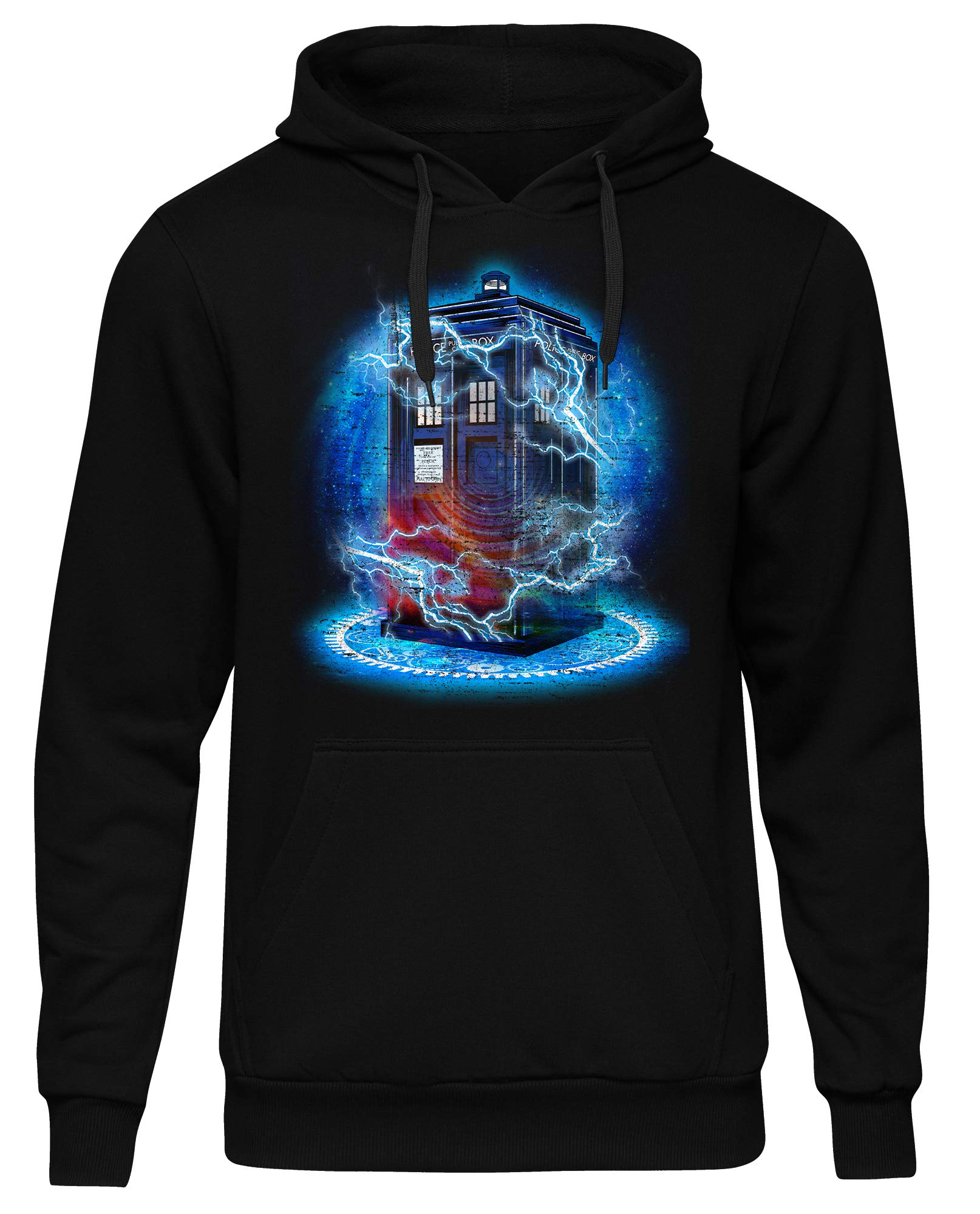 Uglyshirt89 Police Box Männer Herren Kapuzenpullover | Doctor Dalek Tardis Who Logo (L)