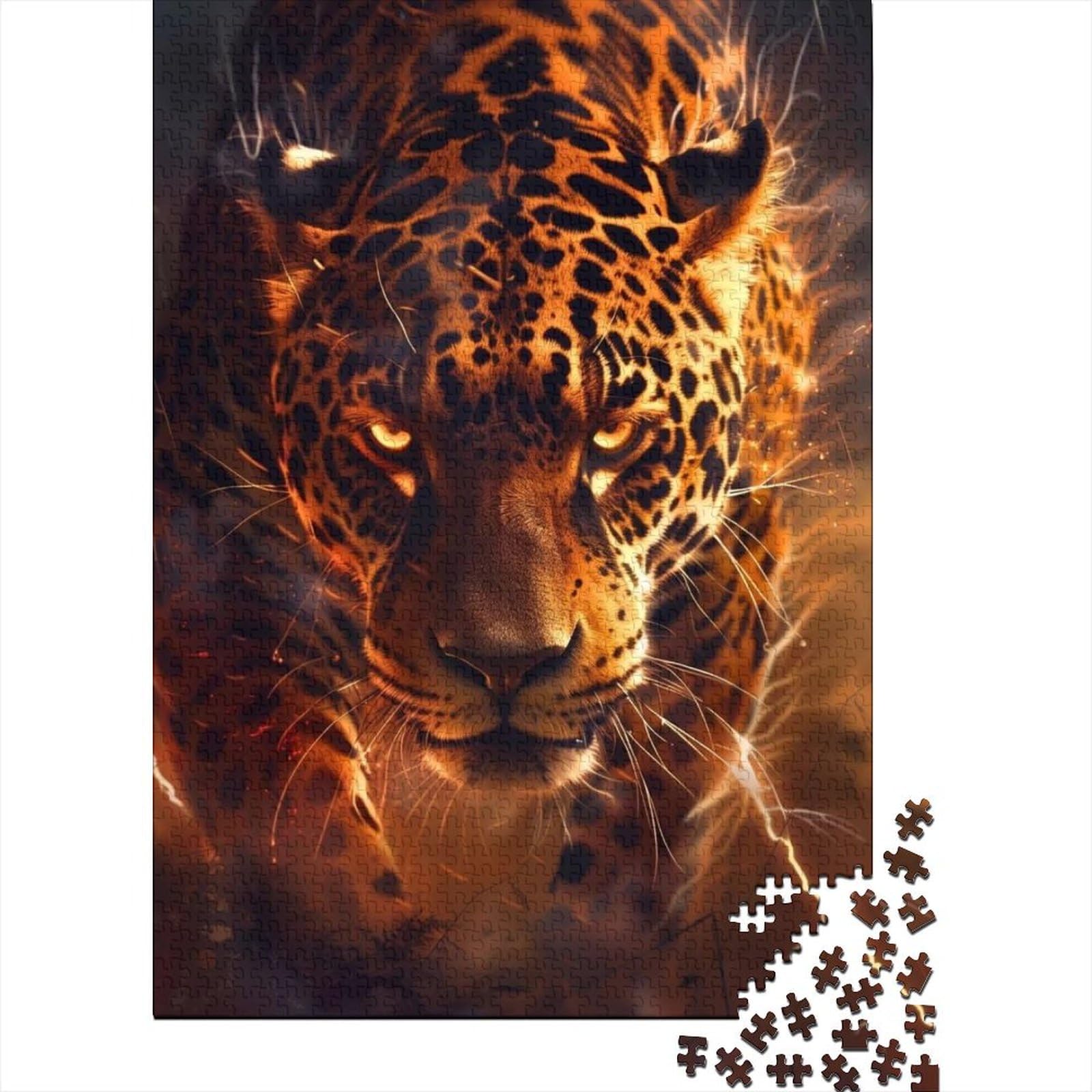 Tiger-Puzzle aus Holz, 1000 Teile, Puzzle für Erwachsene und Jugendliche, Lernpuzzle, 75 x 50 cm