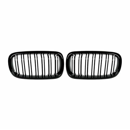 Frontgrills Für X5 F15 X6 F16 X5M F85 X6M F86 2014-2018 Glanz Schwarz Auto Kühlergrill Grill Vorne Niere 2 Linie Doppel Lamellen Front Bumper Grille