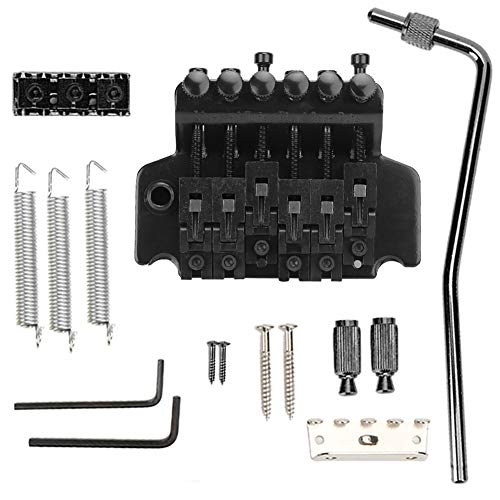 E-Gitarre Tremolo-Brückensystem mit Doppelverriegelung Kompatibel mit E-Gitarre im ST-Stil(Schwarz)