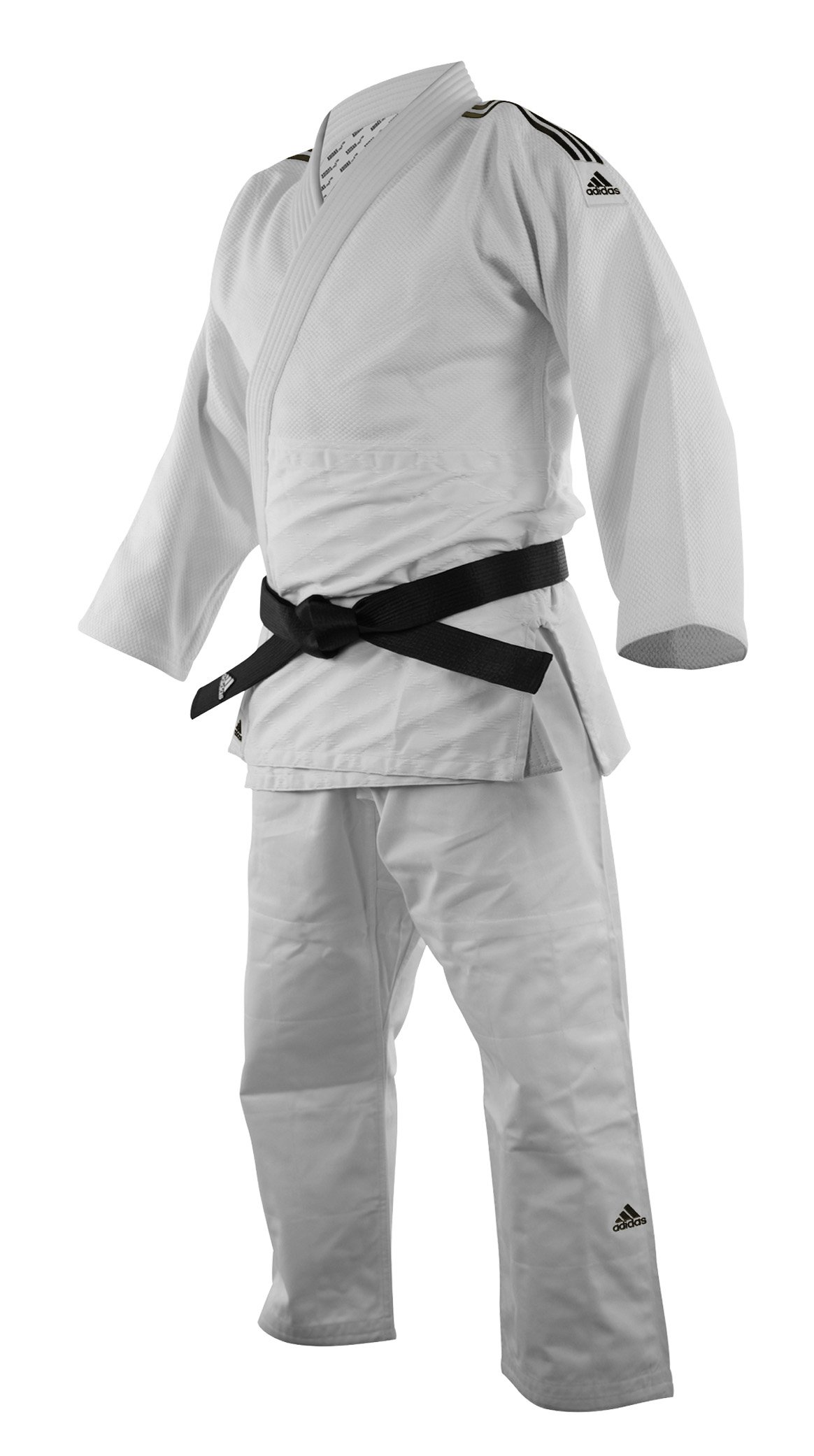 adidas - Judoanzug J690 Streifen schwarz (185 cm)