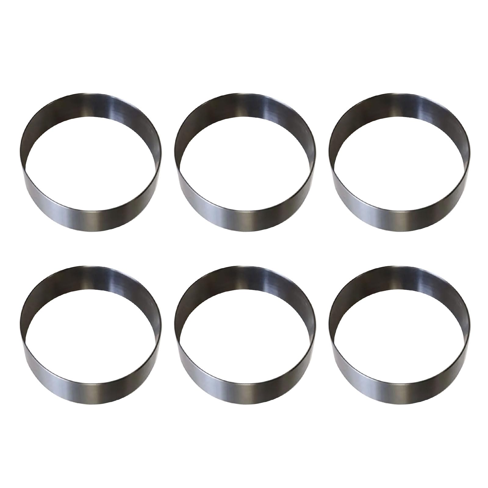 Set mit 6 multifunktionalen Ringen, professionelle Edelstahl-Kuchenform-Ringe für Hobbybäcker und Köche