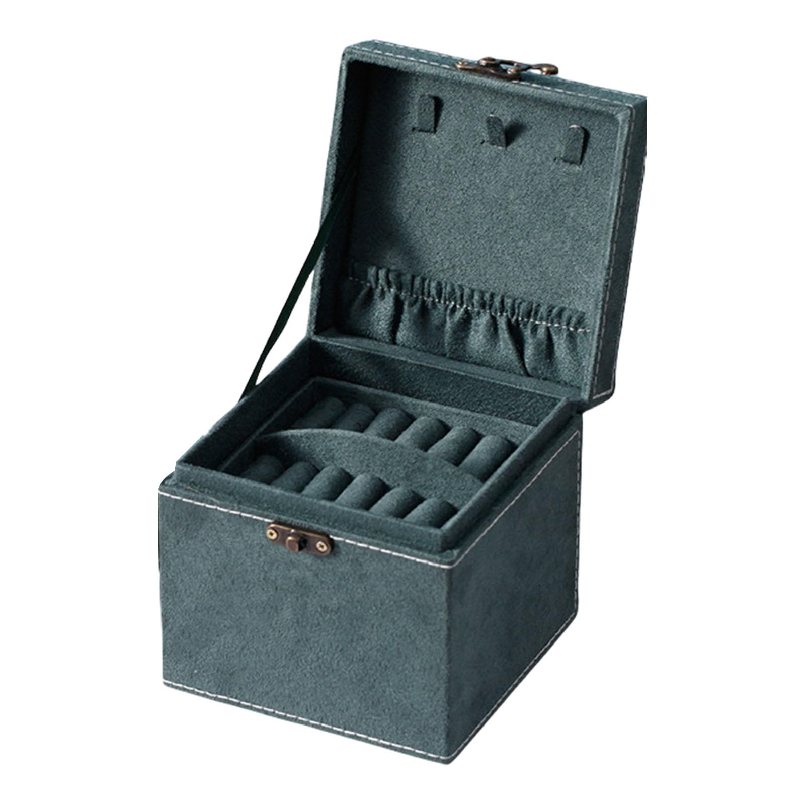 YiNLuax Elegante Schmuck-Organizer-Box, stilvolle Zubehör-Aufbewahrungsbox mit 3 Ebenen für Schmuckorganisation