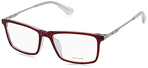 Police Unisex VPLD08 Sunglasses, Bordeaux Top+Glas, 52